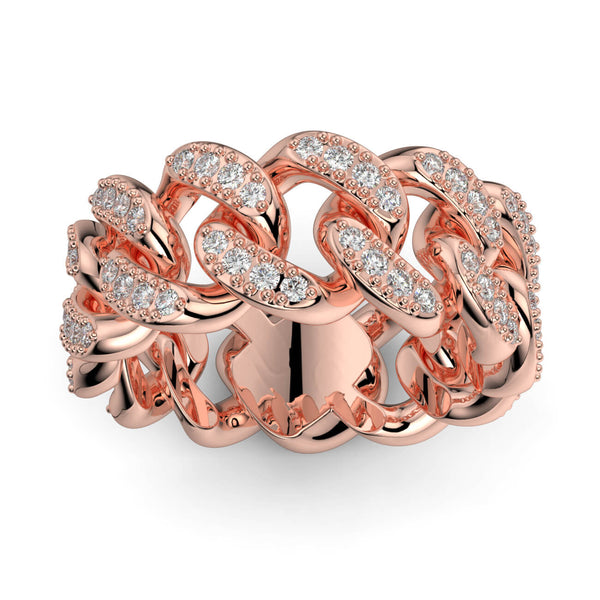 Diamond Link Ring - Ian Sharp Jewellery