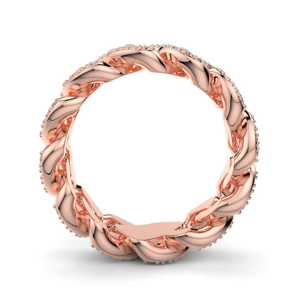 Diamond Link Ring - Ian Sharp Jewellery
