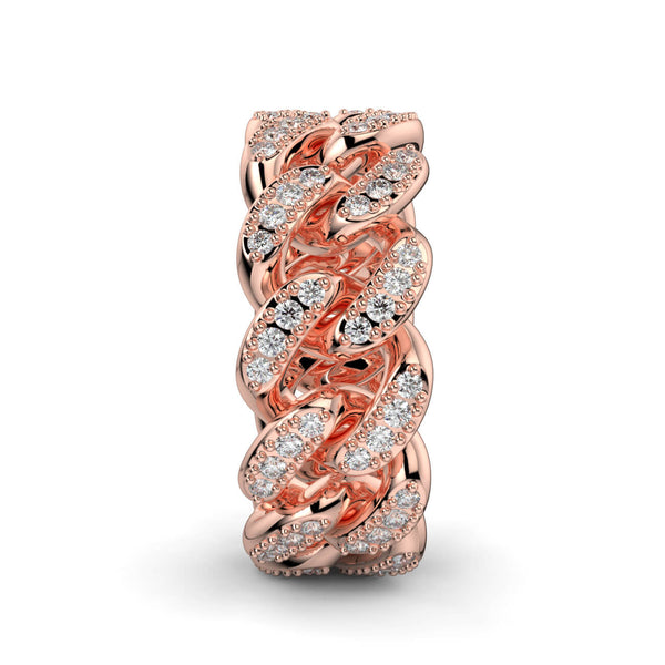 Diamond Link Ring - Ian Sharp Jewellery