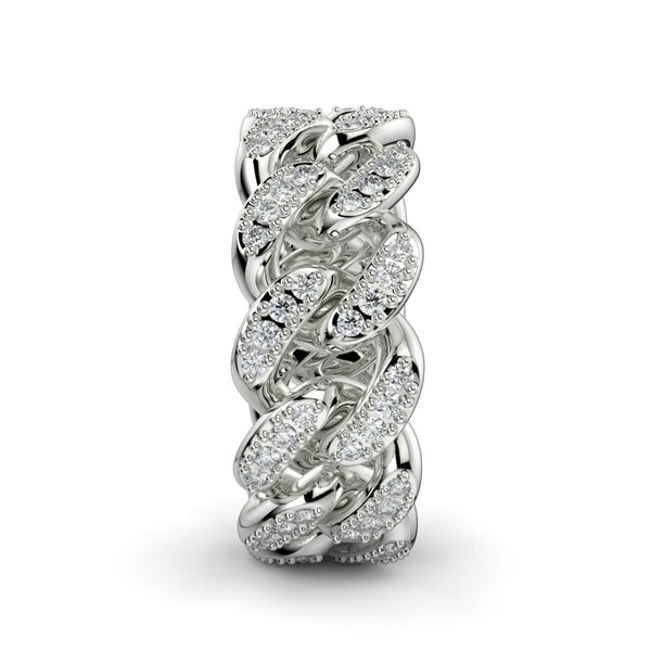 Diamond Link Ring - Ian Sharp Jewellery