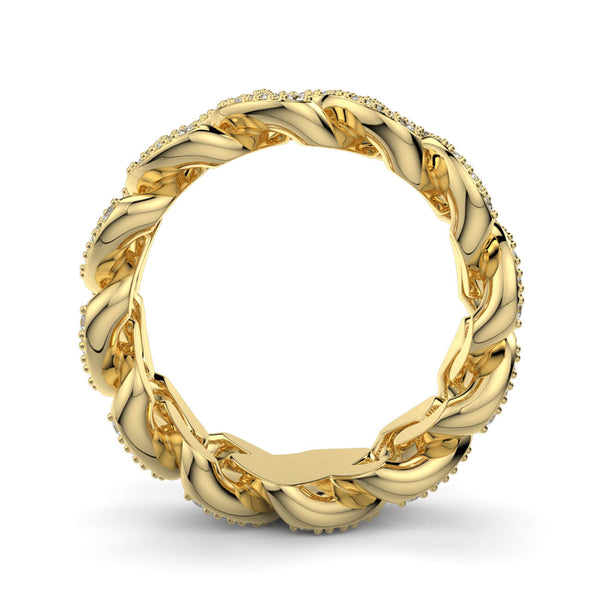 Diamond Link Ring - Ian Sharp Jewellery