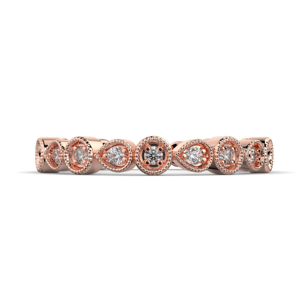 Diamond Round and Pear Shaped Eternity Ring - Ian Sharp Jewellery