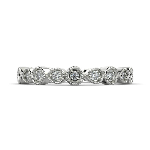 Diamond Round and Pear Shaped Eternity Ring - Ian Sharp Jewellery