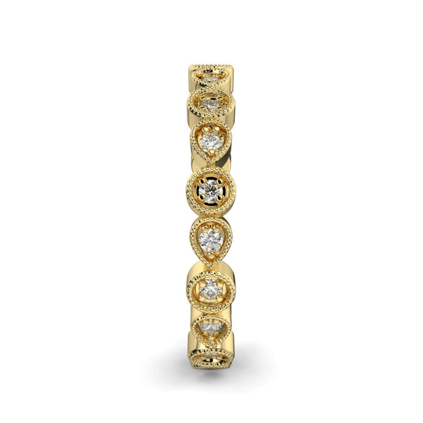 Diamond Round and Pear Shaped Eternity Ring - Ian Sharp Jewellery