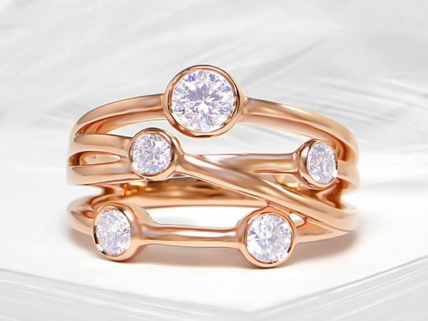 Diamond Bubble Ring - Ian Sharp Jewellery