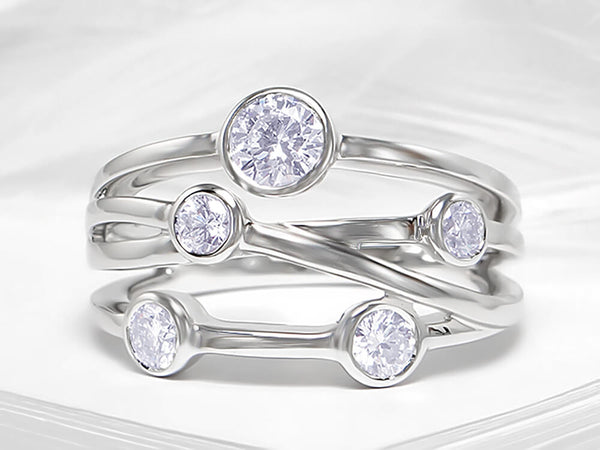 Diamond Bubble Ring - Ian Sharp Jewellery