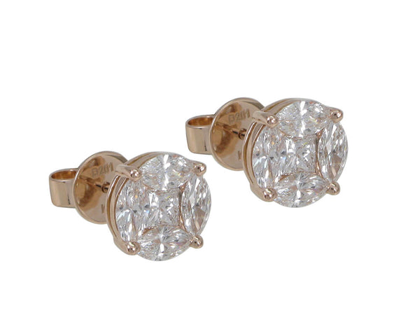 Diamond Cluster Studs - Ian Sharp Jewellery