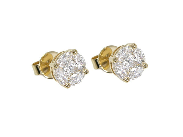 Diamond Cluster Studs - Ian Sharp Jewellery
