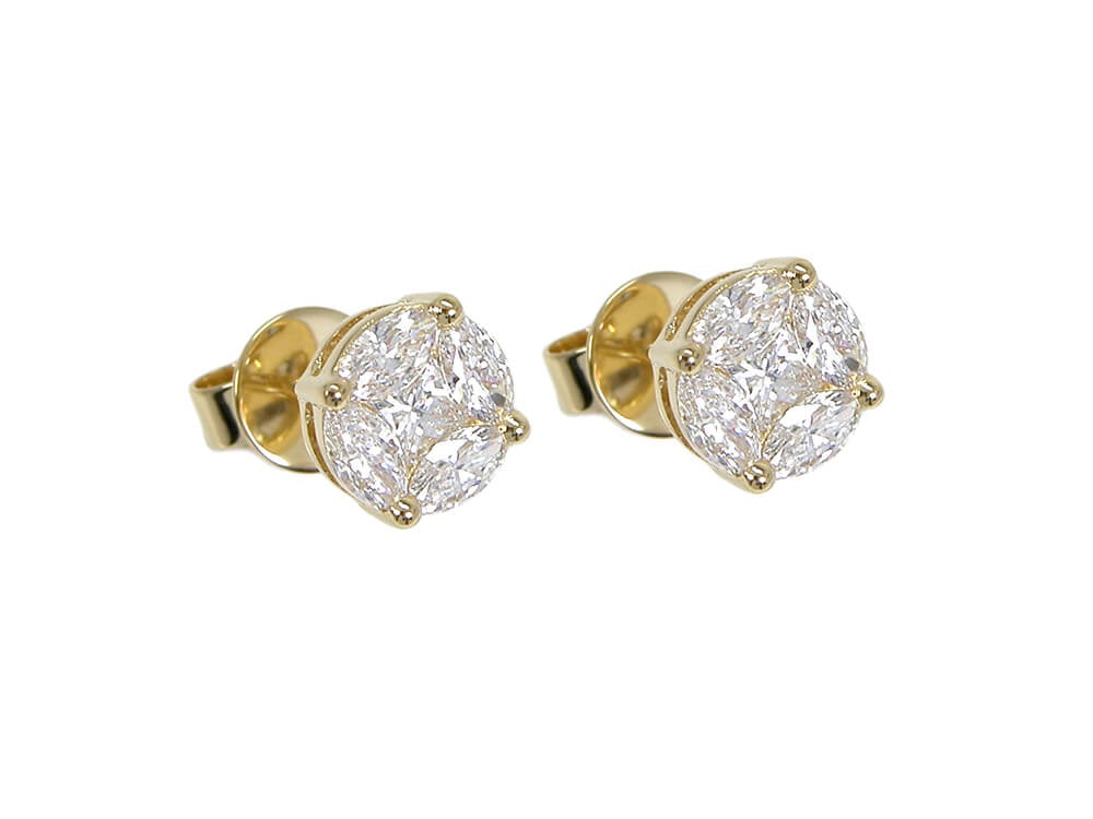 Diamond Cluster Studs Ian Sharp Diamond Jewellery Ian Sharp