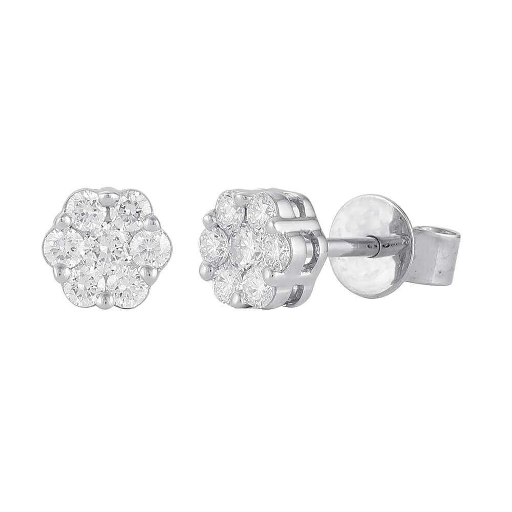 Flower on sale cluster earrings