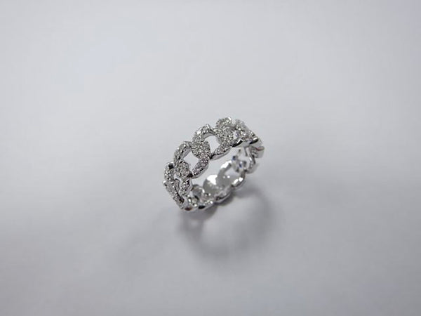 Diamond Link Ring - Ian Sharp Jewellery