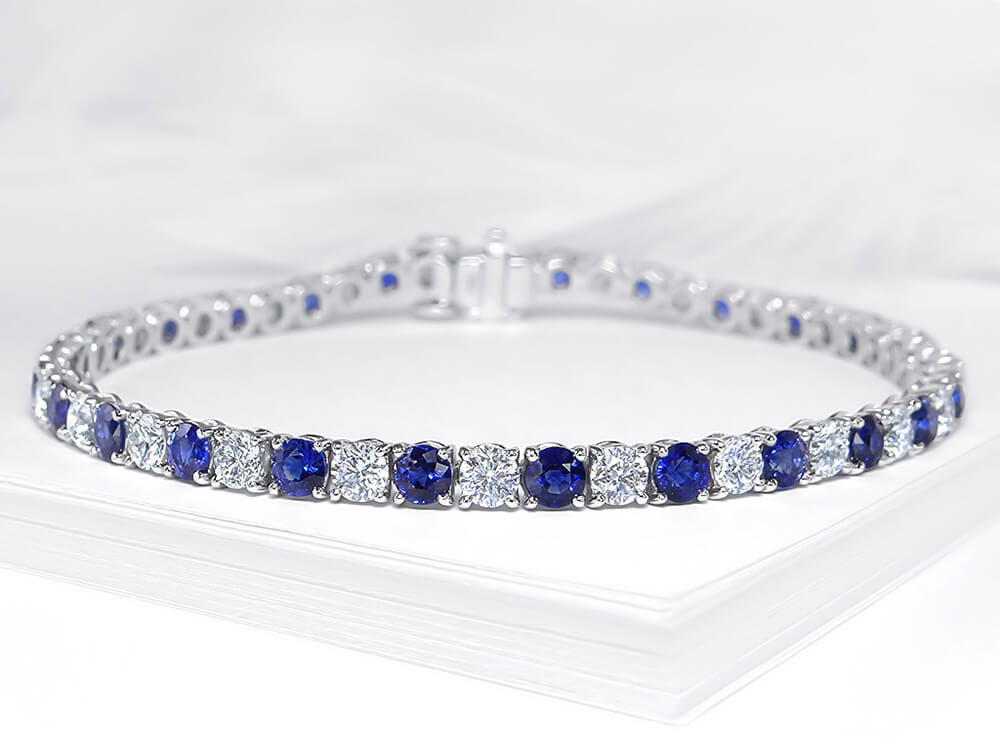 Sapphire bracelet with diamonds Clearance