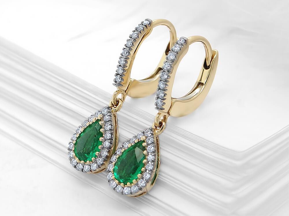 Effy emerald and diamond earrings cheap