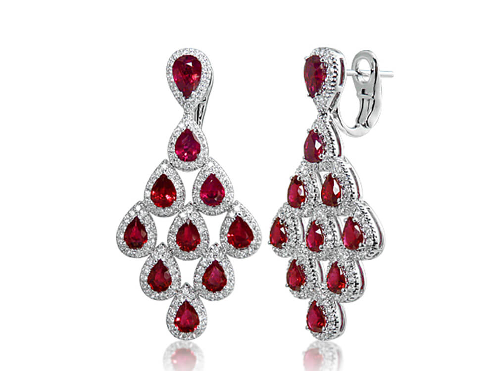 Ruby clearance chandelier earrings