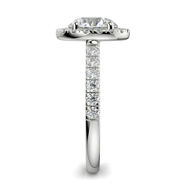 Dolce Single Halo Round Diamond Ring Mount - Ian Sharp