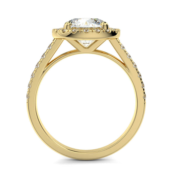 Dolce Single Halo Round Diamond Ring Mount - Ian Sharp