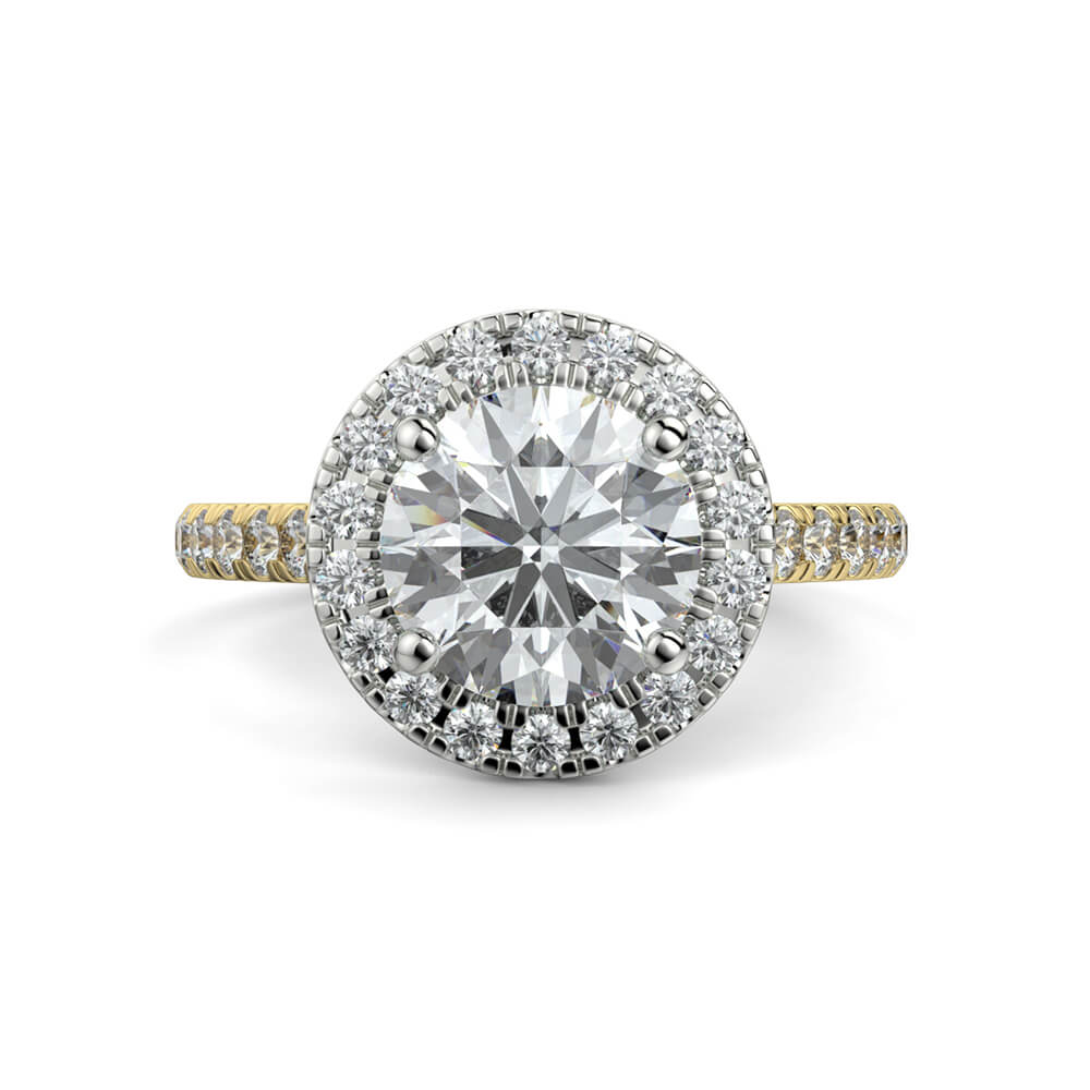 Halo settings top for round diamonds