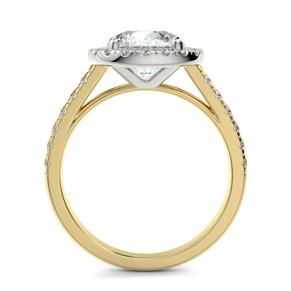 Dolce Single Halo Round Diamond Ring Mount - Ian Sharp