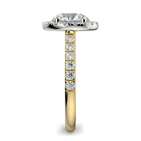 Dolce Single Halo Round Diamond Ring Mount - Ian Sharp