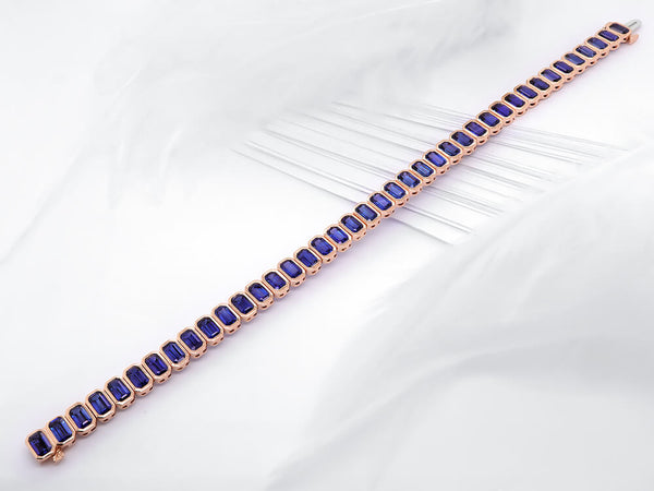 Elegant Blue Sapphire Tennis Bracelet - Ian Sharp Fine Jewellery