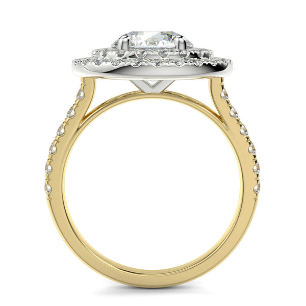 Fiore Double Halo Round Diamond Ring - Ian Sharp Jewellery