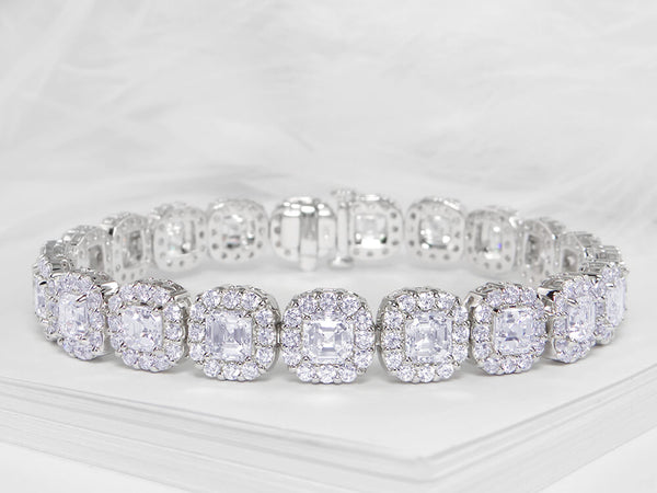 Flattering Diamond Dress Tennis Bracelet - Ian Sharp Fine Jewellery