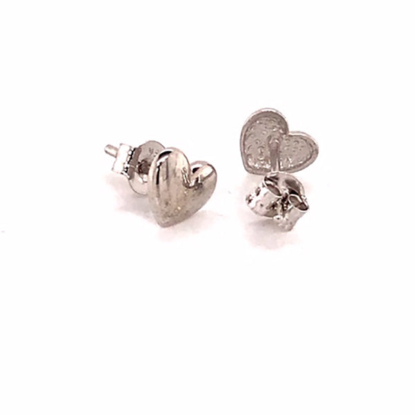 Heart Gold Stud Earrings - Ian Sharp Jewellery