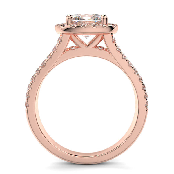 Magico Cushion Diamond Ring Mount - Ian Sharp