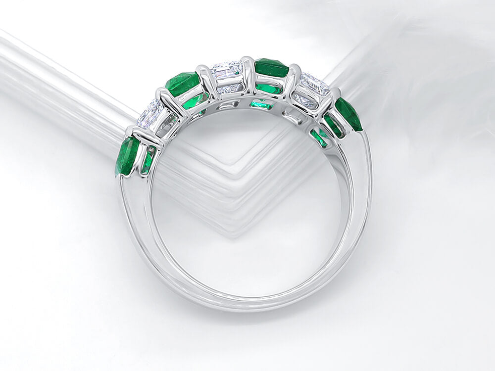 Unusual platinum outlet eternity rings