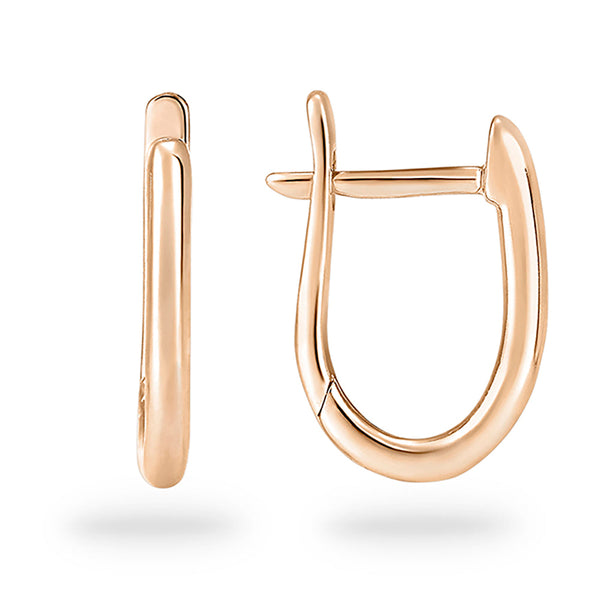 Plain Gold Oval Huggies - Ian Sharp Jewellery