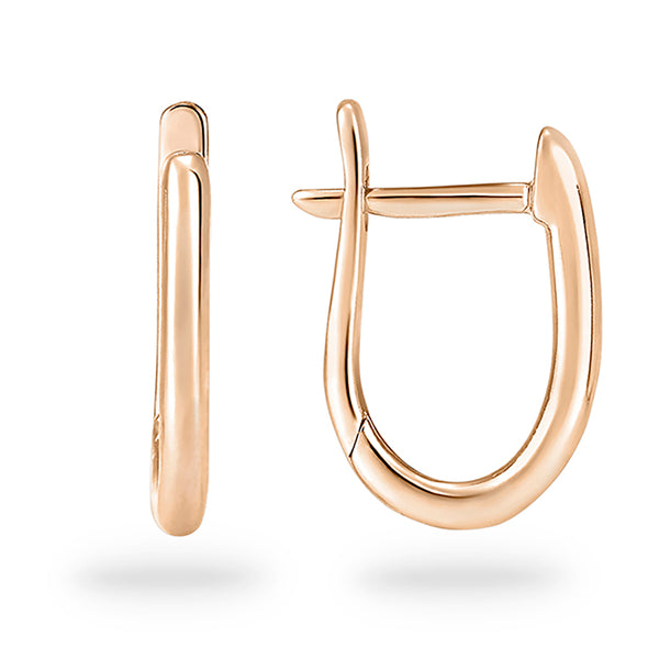 Plain Gold Oval Huggies - Ian Sharp Jewellery