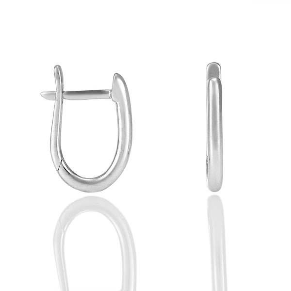 Plain Gold Oval Huggies - Ian Sharp Jewellery