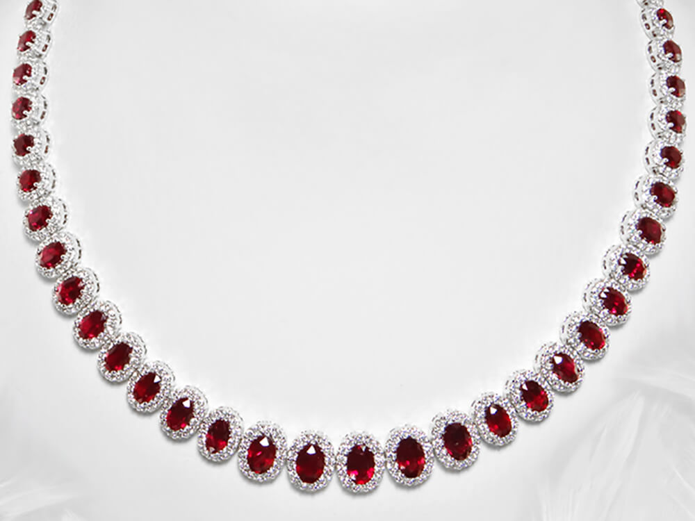 Ruby tennis necklace cheap