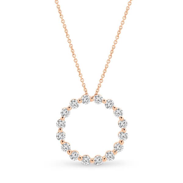 Diamond and Bubble Circle Necklace - Ian Sharp Jewellers