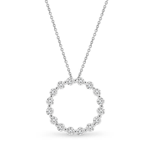 Diamond and Bubble Circle Necklace - Ian Sharp Jewellers