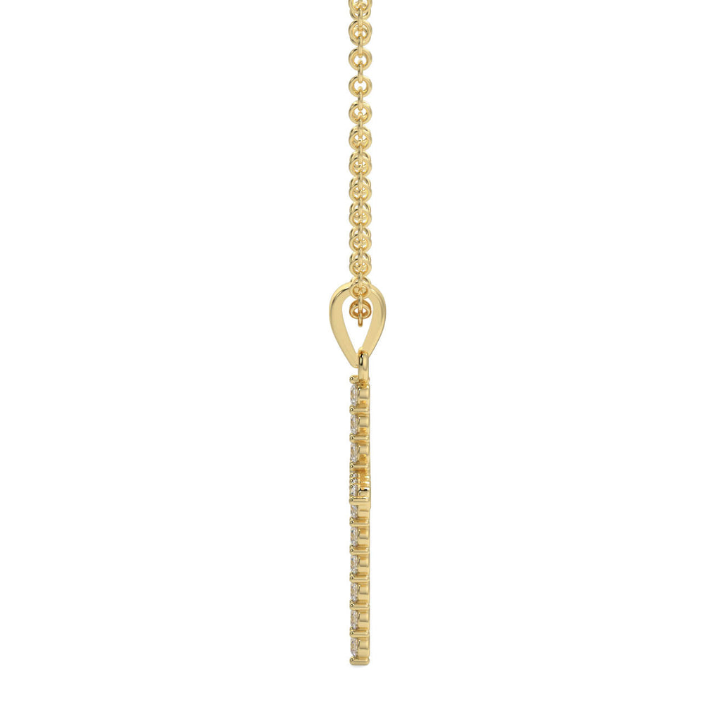 Diamond Four Claw Cross Pendant - Ian Sharp Jewellery