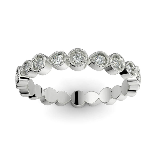 Diamond Round and Pear Shaped Eternity Ring - Ian Sharp Jewellery