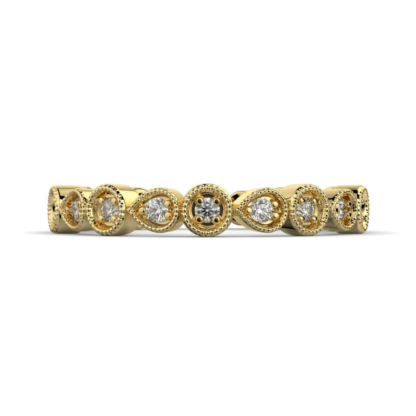 Diamond Round and Pear Shaped Eternity Ring - Ian Sharp Jewellery