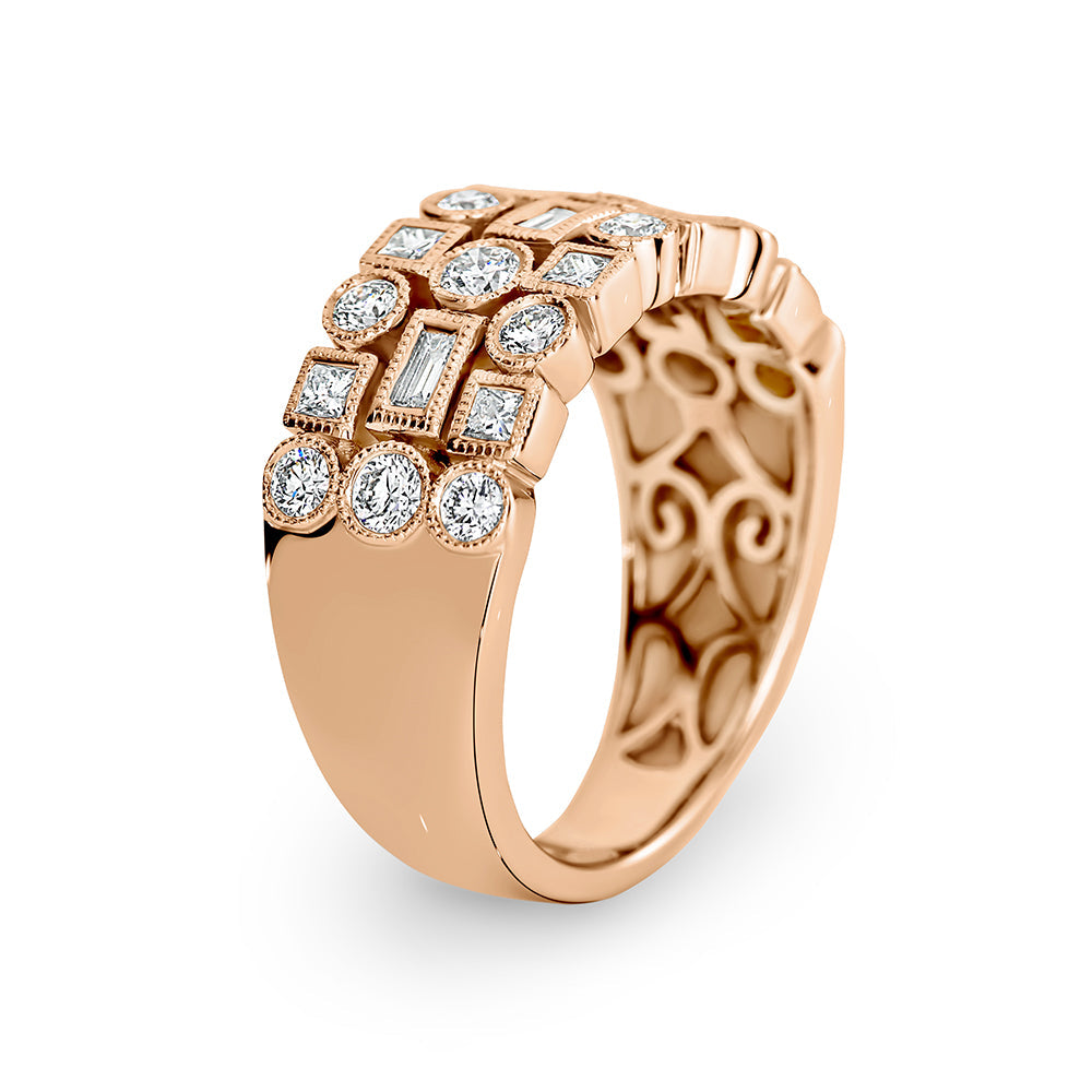 Diamond Multi Shape Jigsaw Ring - Ian Sharp Jewellery