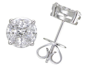 Diamond Cluster Studs - Ian Sharp Jewellery