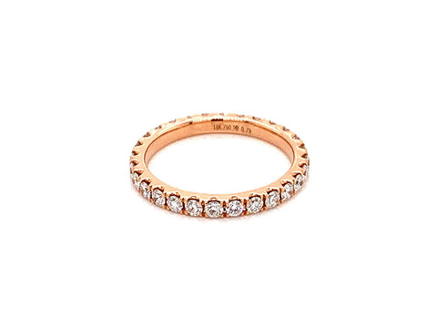 18k Rose Gold Diamond Eternity Ring - Ian Sharp Jewellery