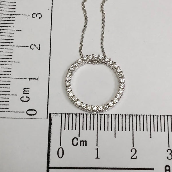 Diamond Open Circle Necklace - Ian Sharp Jewellery