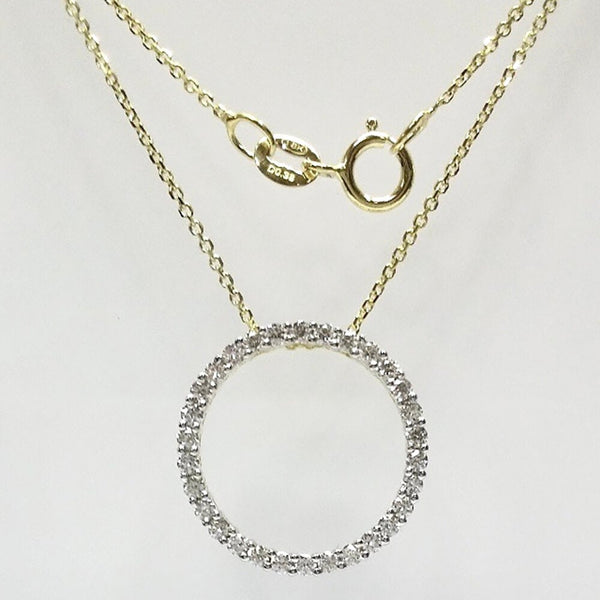 Diamond Open Circle Necklace - Ian Sharp Jewellery