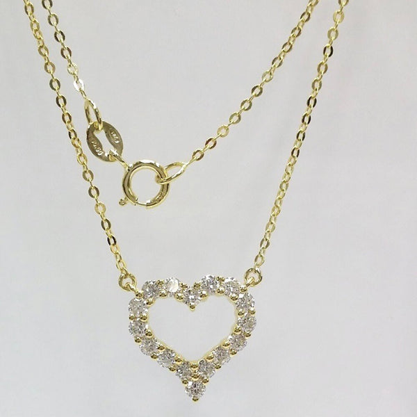 Diamond Open Heart Necklace - Ian Sharp Jewellery