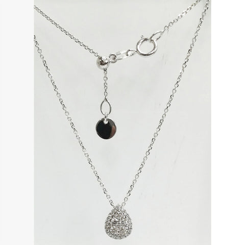 Diamond Pear Shaped Necklace - Ian Sharp Jewellery