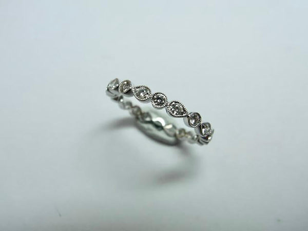 Diamond Round and Pear Shaped Eternity Ring - Ian Sharp Jewellery