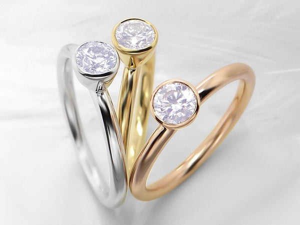 Diamond Solitaire Bubble Ring - Ian Sharp Diamond Jewellery