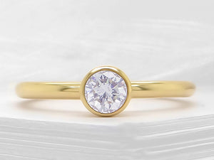 Diamond Solitaire Bubble Ring - Ian Sharp Diamond Jewellery