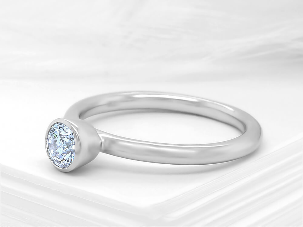 Diamond Solitaire Bubble Ring - Ian Sharp Diamond Rings – Ian Sharp ...