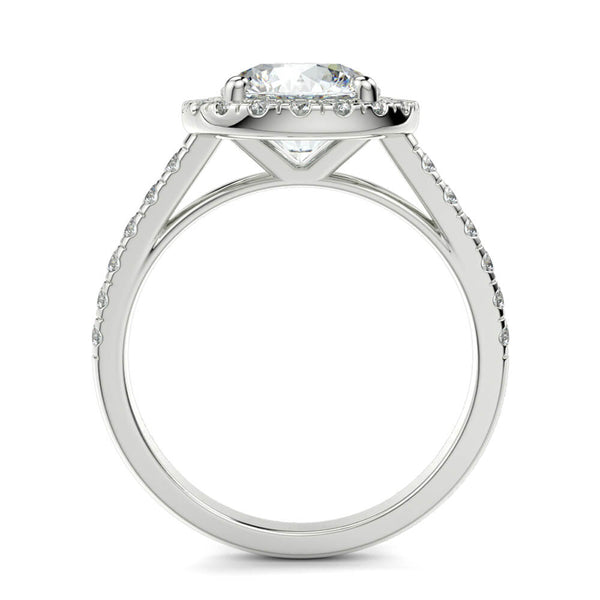 Dolce Single Halo Round Diamond Ring Mount - Ian Sharp